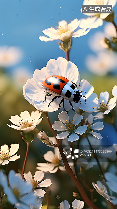 【AI数字艺术】春天风景插画图片素材