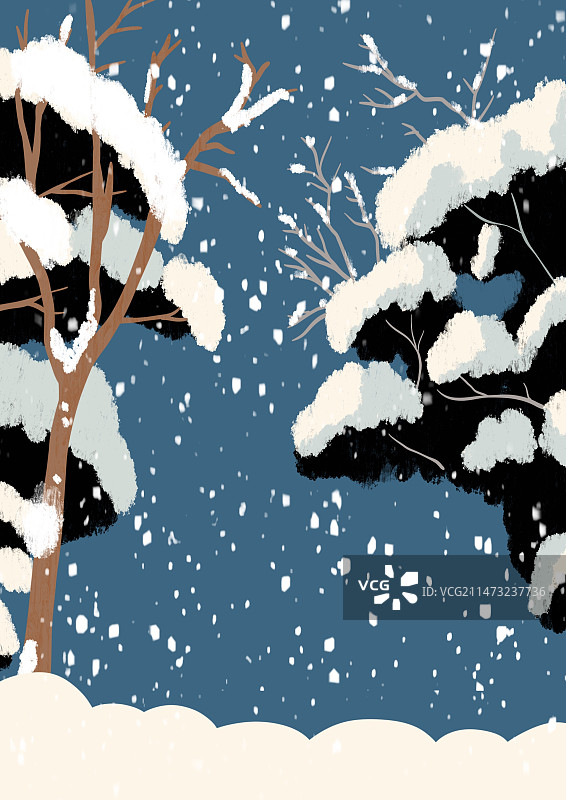 雪中的树林图片素材
