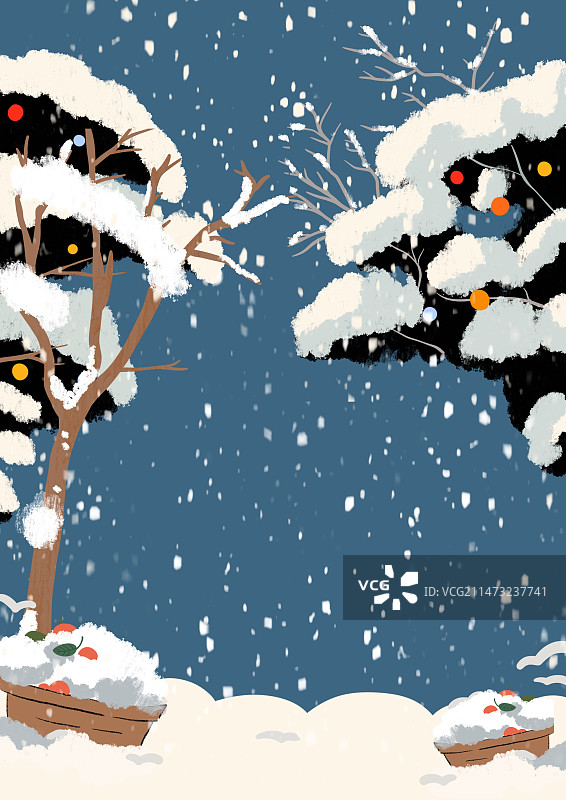 雪中的树林图片素材