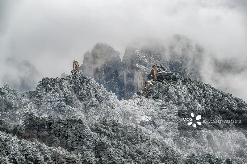 黄山冬雪图片素材
