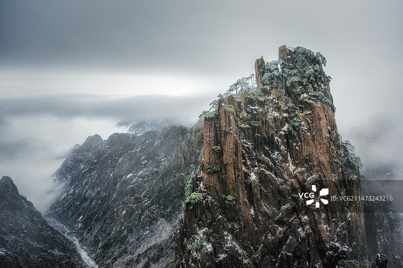 黄山冬雪图片素材