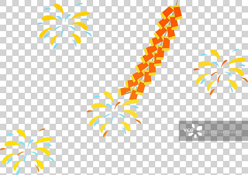 新年鞭炮节日插画元素图片素材