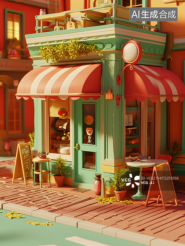 【AI数字艺术】彩虹颜色门店快闪店图片素材