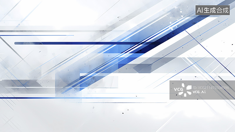 【AI数字艺术】数码科技蓝白条纹商务壁纸抽象海报背景图片素材