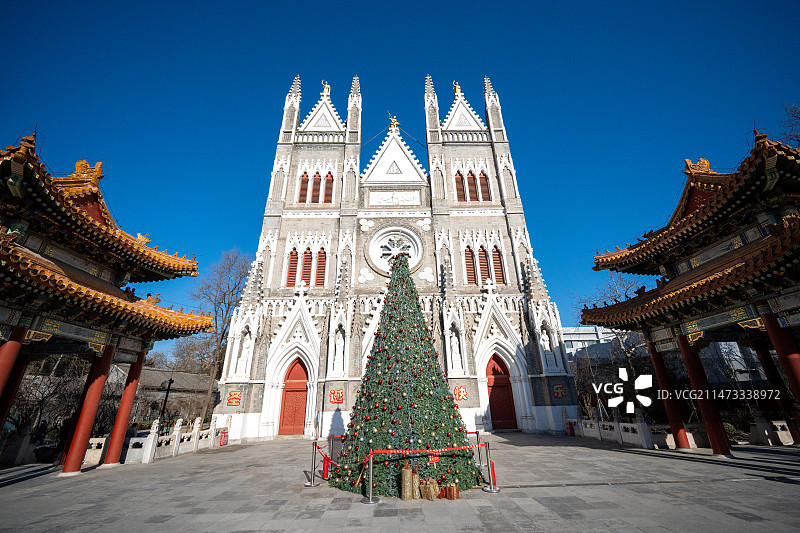 北京市西城区西什库教堂图片素材