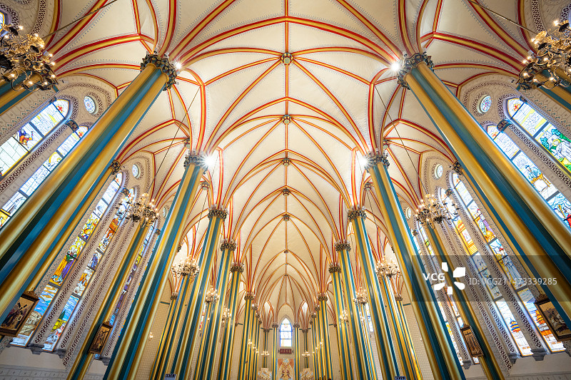教堂内部穹顶——北京西什库教堂图片素材