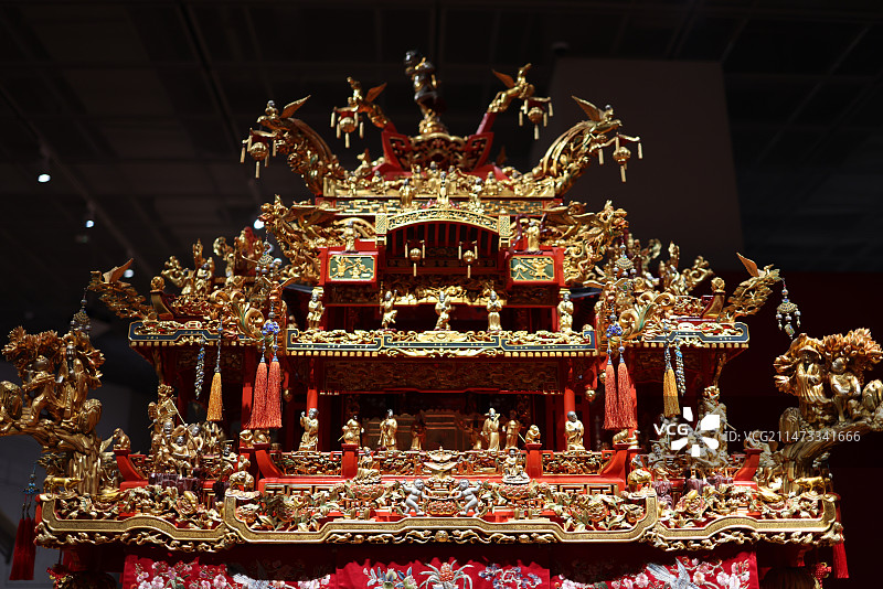 浙江省非遗馆非遗文化婚俗文化万工轿图片素材