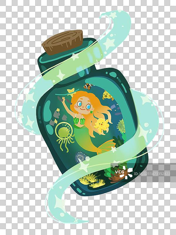 瓶中精灵美人鱼图片素材