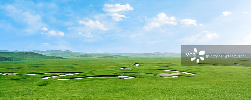 中国内蒙古呼伦贝尔陈巴尔虎旗莫日格勒河风光图片素材