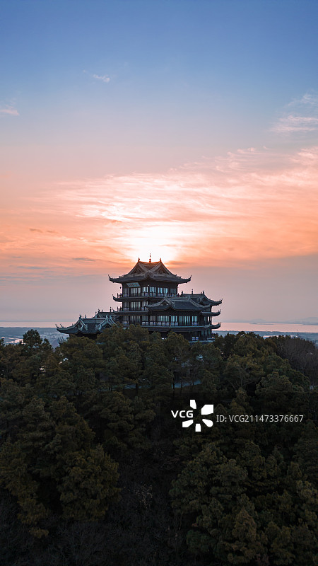 无锡雪浪山御茶楼景观图片素材