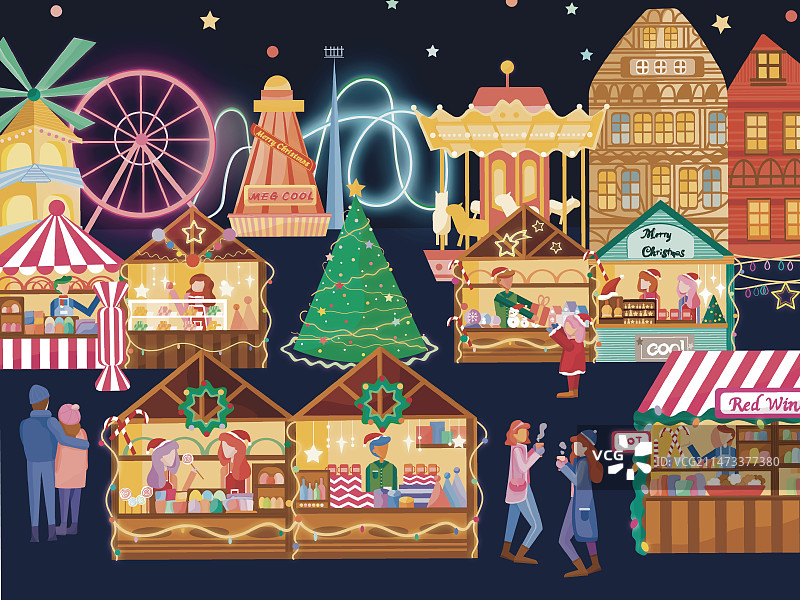 圣诞集市图片素材