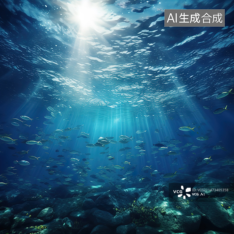 【AI数字艺术】海底世界图片素材