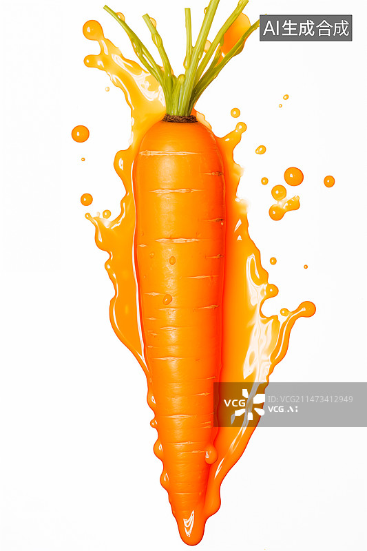 【AI数字艺术】胡萝卜和胡萝卜汁特写镜头图片素材