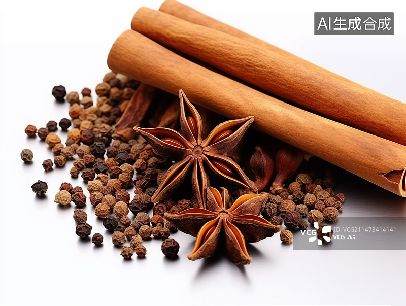 【AI数字艺术】香料调料特写图片素材