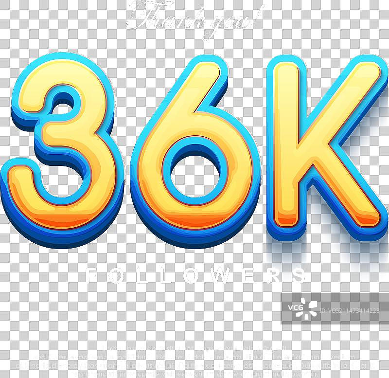 感谢3.6万粉丝的独特散景数字图片素材