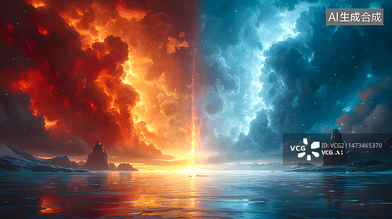 【AI数字艺术】冰与火之歌图片素材