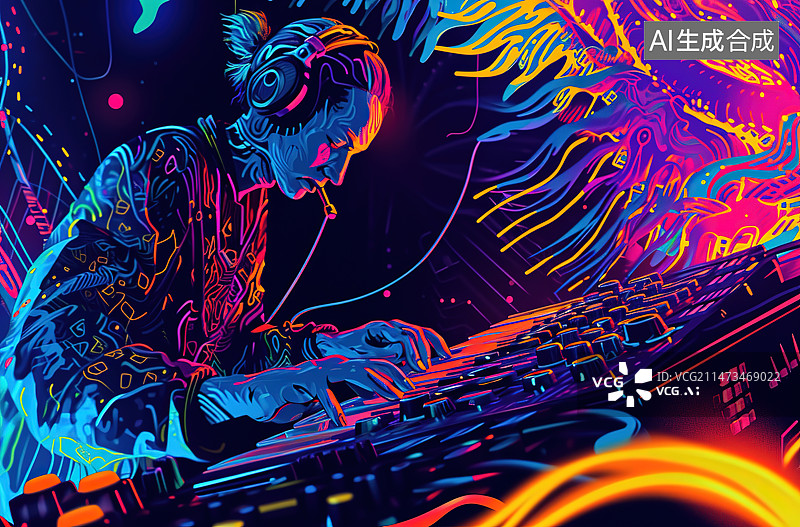 【AI数字艺术】在夜总会跳舞的男人图片素材
