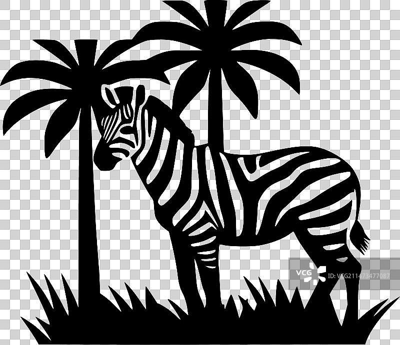 非洲 - 简约扁平风格Logo图片素材