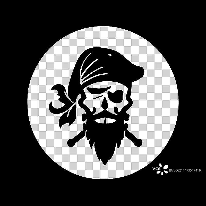 海盗 - 极简主义和简单的轮廓图片素材