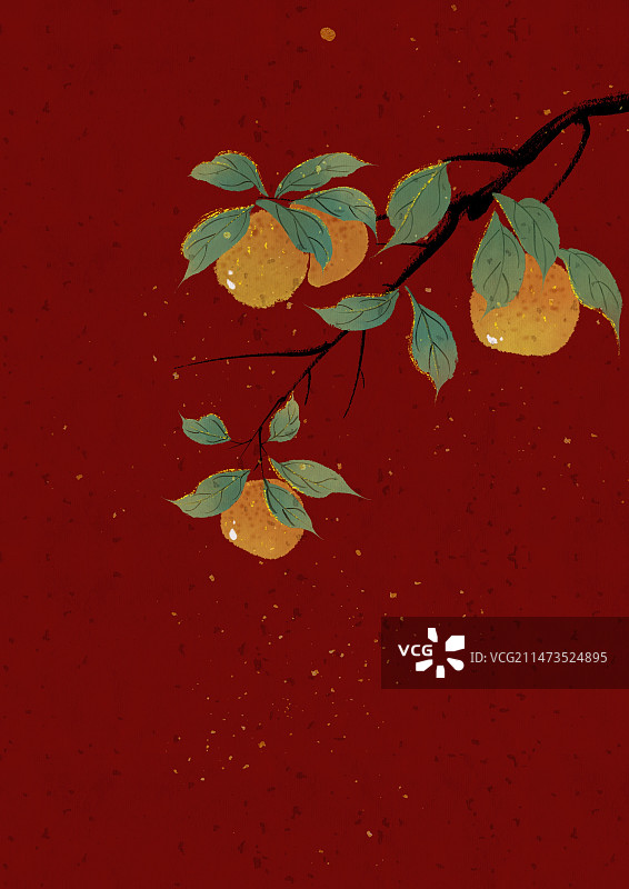 国风插画背景素材大吉大利图片素材