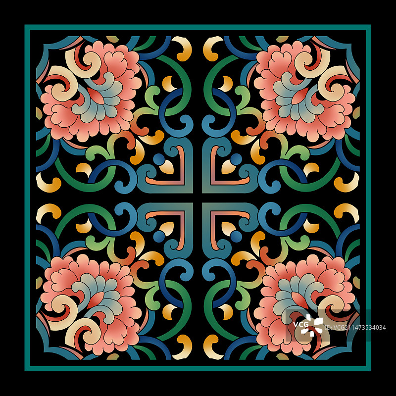 中国风传统花纹图案图片素材