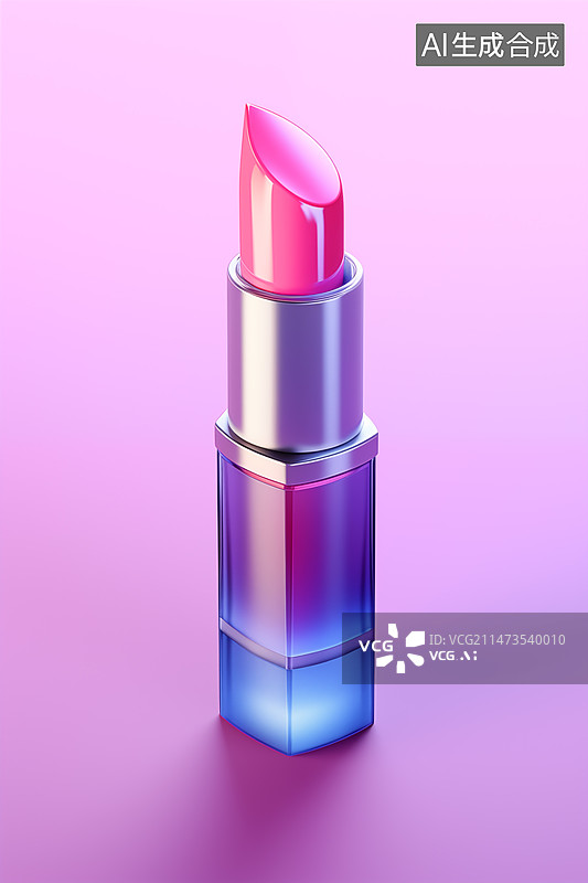 【AI数字艺术】3d化妆品icon立体口红唇膏图片素材