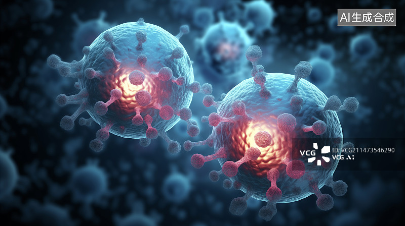 【AI数字艺术】病毒细胞流动，病毒疾病爆发，肝炎病毒，流感病毒特写素材图片素材