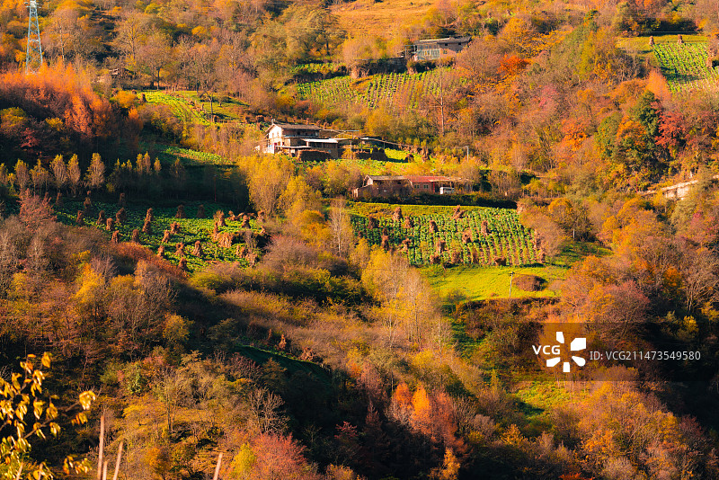 硗碛藏寨航拍图片素材