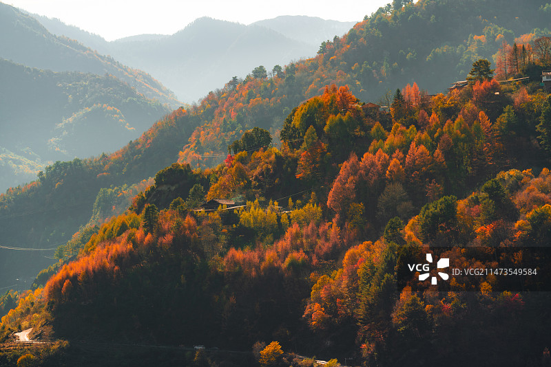 硗碛藏寨航拍图片素材