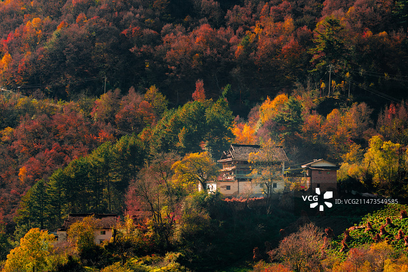 硗碛藏寨航拍图片素材