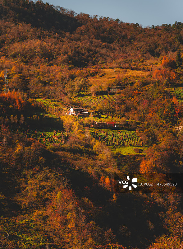 硗碛藏寨航拍图片素材