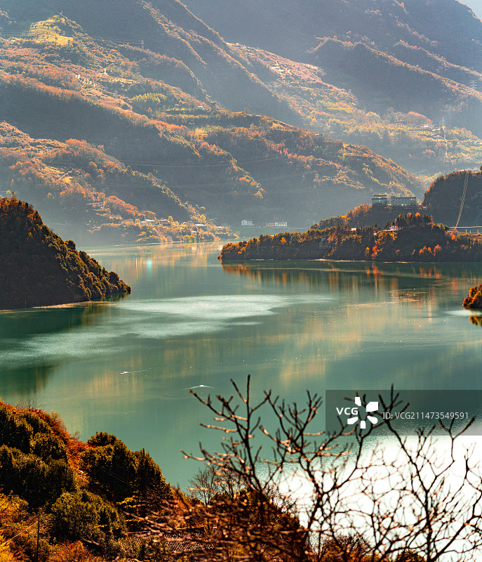 硗碛藏寨航拍图片素材