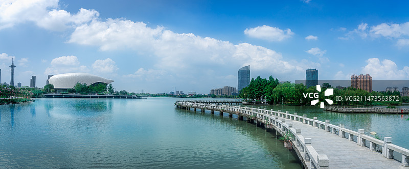 苏州太仓天镜湖和规划展示馆图片素材