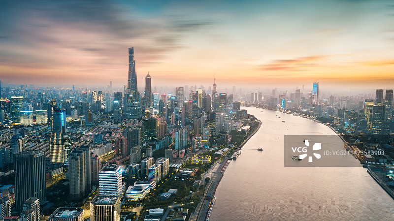 杨浦滨江航拍风景图片素材