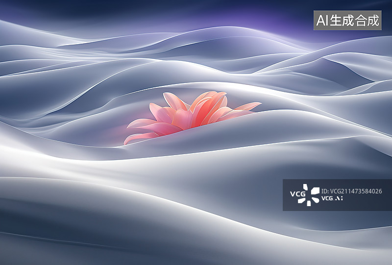 【AI数字艺术】美丽的荷花和荷叶图片素材