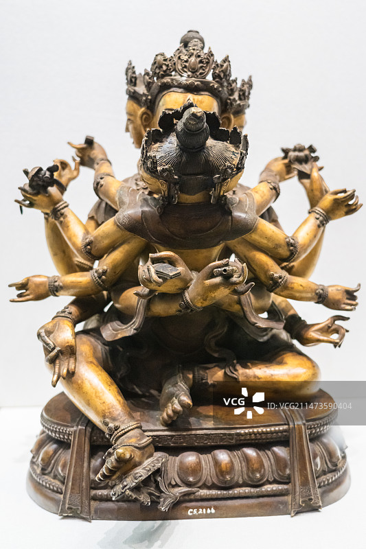 鎏金铜密迹文殊金刚佛坐像（清 乾隆） 中国国家博物馆藏 中国古代佛造像图片素材