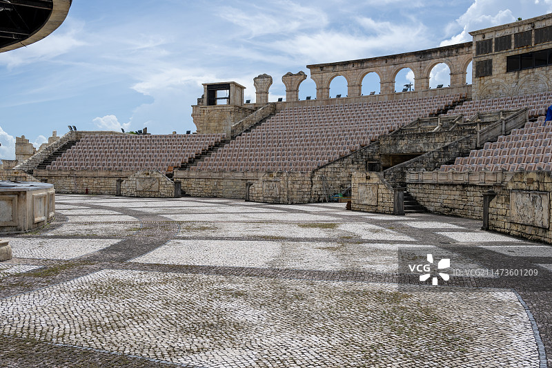 中国澳门渔人码头罗马广场意大利罗马古城古罗马斗兽场竞技场角斗场图片素材