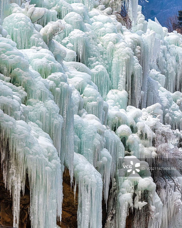 青松岭冰瀑图片素材