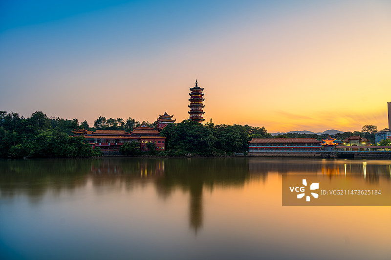 江西省赣州市宁都县梅江镇水口塔图片素材