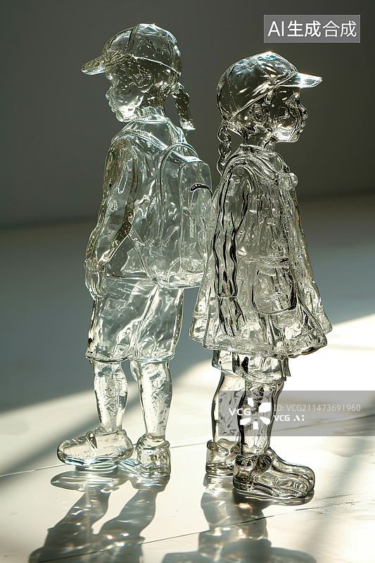 【AI数字艺术】桌上雕像的特写镜头图片素材