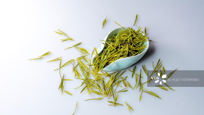 安吉白茶干茶图片素材