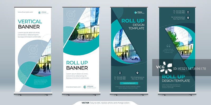 易拉宝展架展示概念图片素材