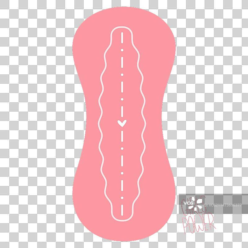 手绘粉色女性护理垫图片素材