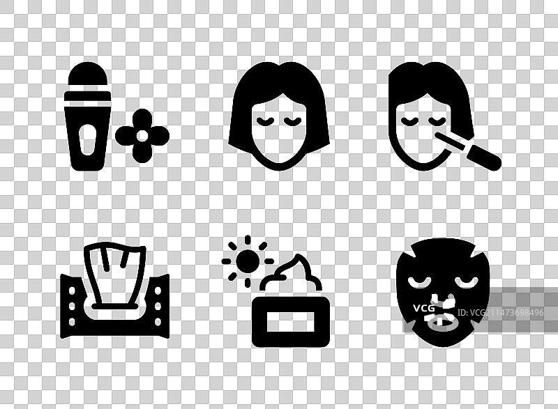 化妆品实体图标简易合集图片素材