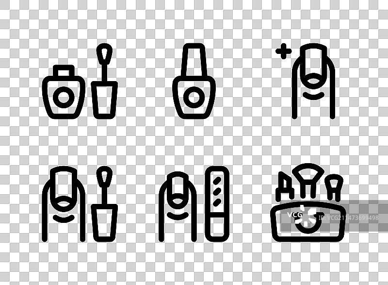 化妆品线性图标图片素材