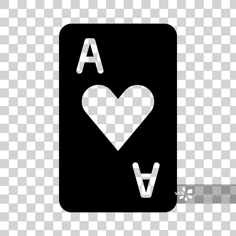 红桃A形符号图标图片素材