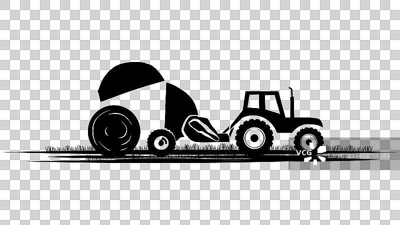 农场生活场景剪影图片素材