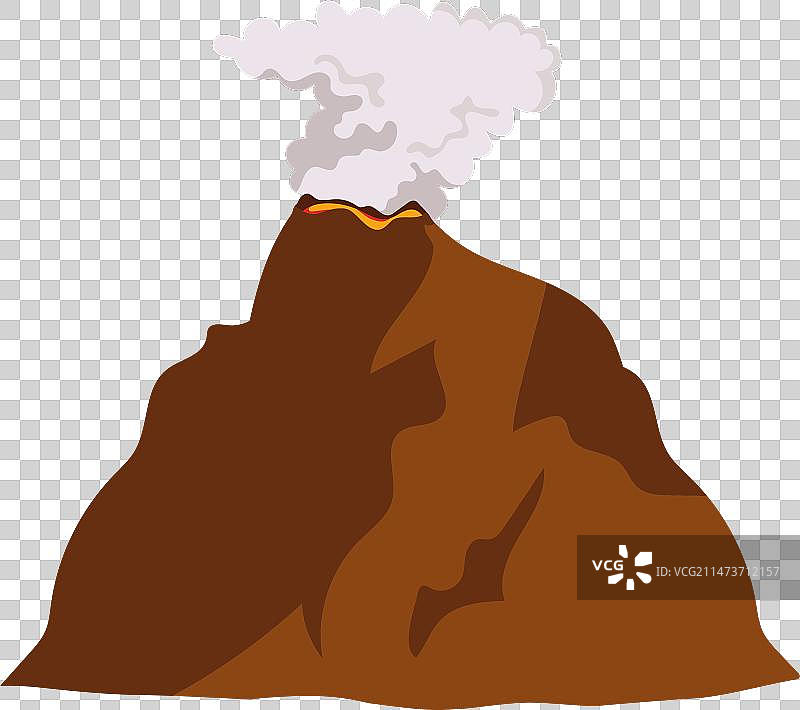 带烟雾的火山设计图片素材