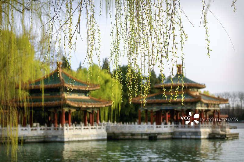春季北海公园图片素材