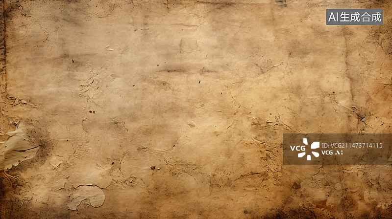【AI数字艺术】复古纸背景，旧棕色牛皮纸背景纹理图片素材